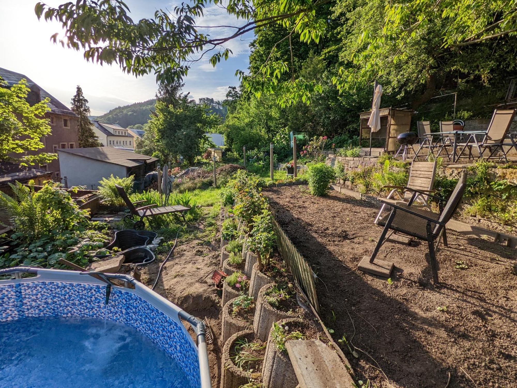 R1 - Urlaubsmagie - Bad Schandau Fusslaeufig, Garten Rathmannsdorf Zewnętrze zdjęcie